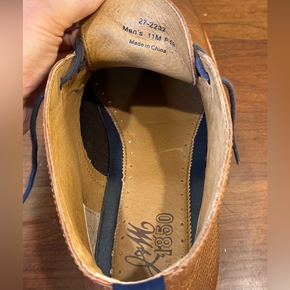 🌟HP🌟J&M 1850 Collection Pearce Tan Tumbled Full-Grain Leather Chukka Boots 11 - Picture 10 of 15